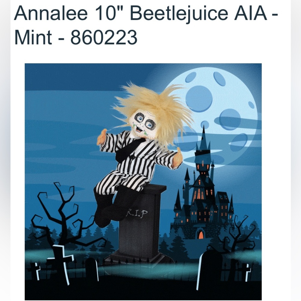ANNALEE BEETLEJUICE 10” DOLL *ONLY 250 MADE* NWT